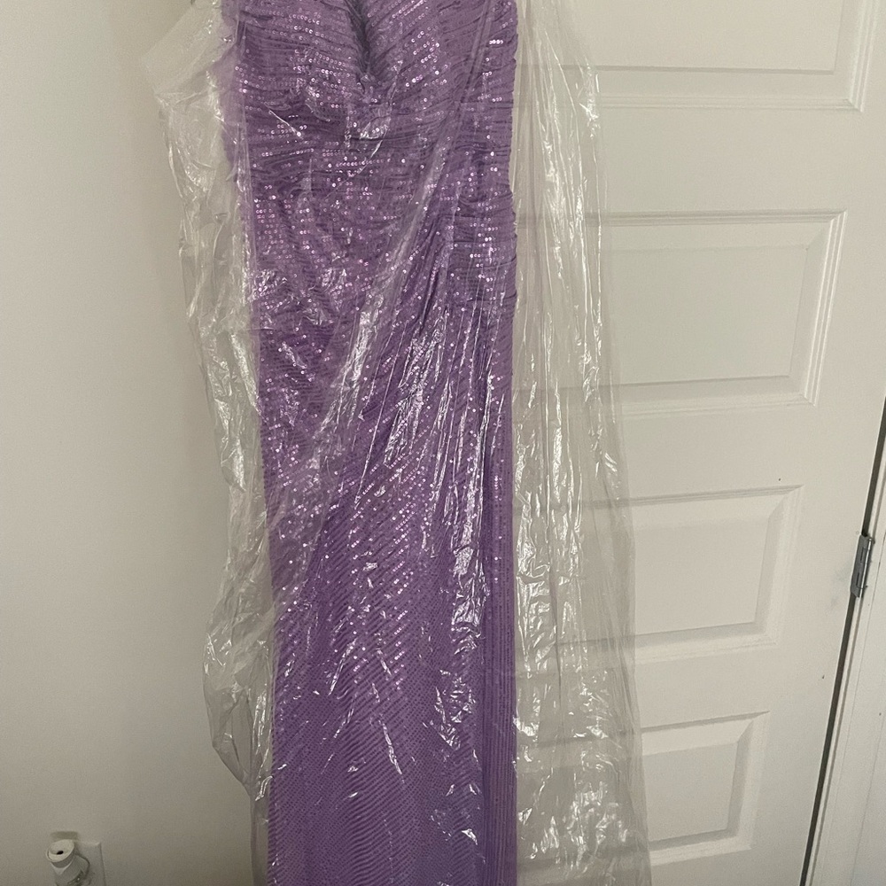 Elegant Purple Sequin Gown